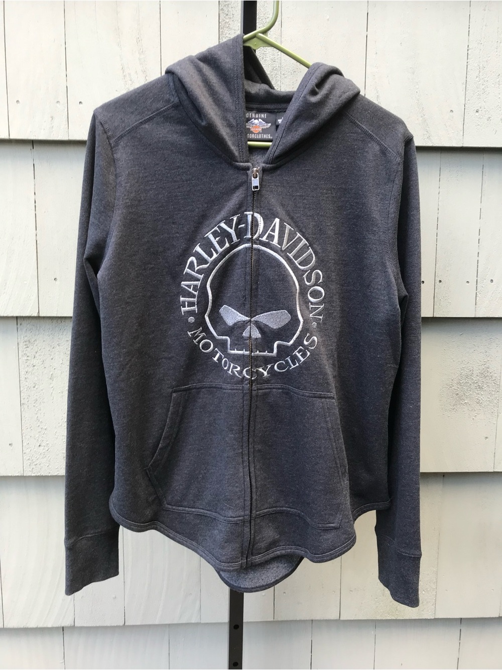HARLEY DAVIDSON WOMEN’S FULL ZIP HOODIE WITH EMBROIDERED DETAILS SIZE M